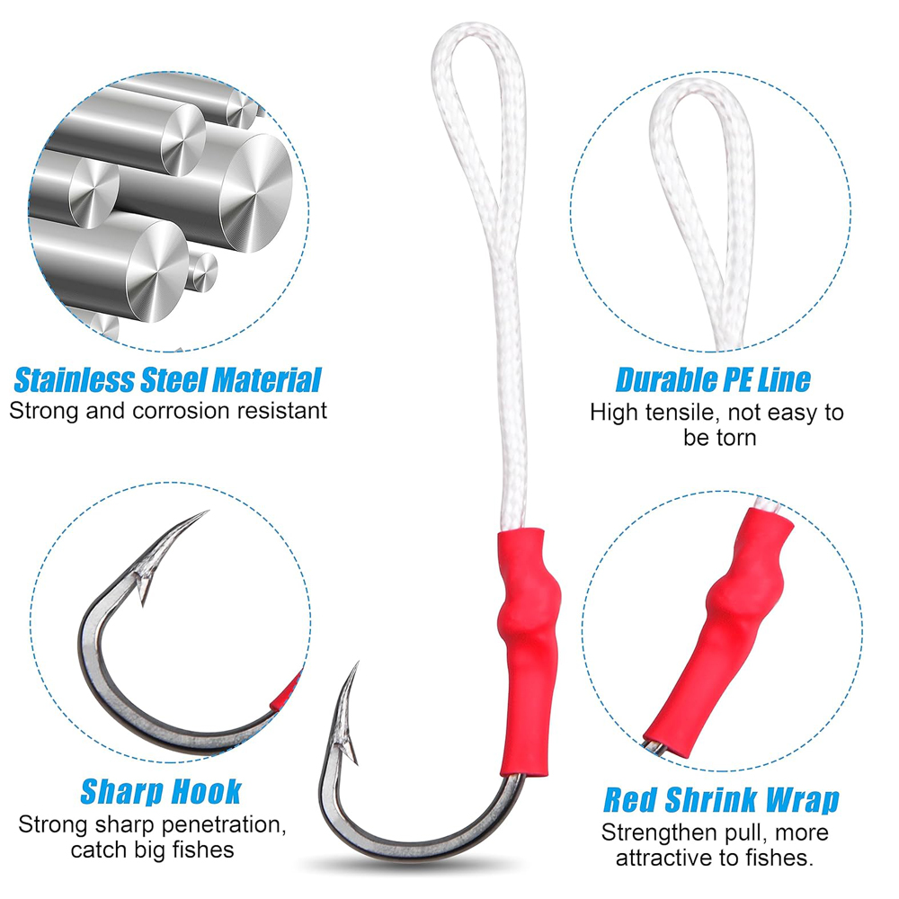 5 uds 1/0-10/0 anzuelos de pes - Fishing Hook Offset reseña y precio