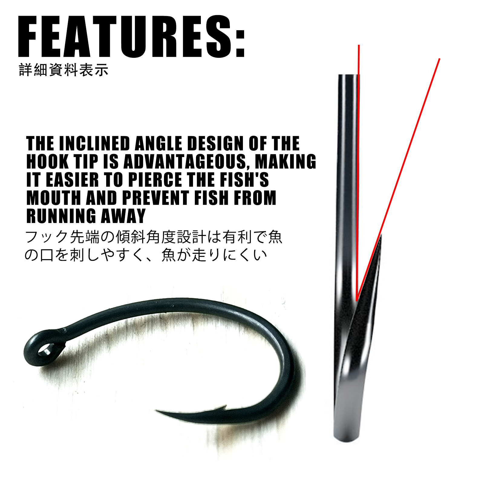 Anzuelos de pesca de carpa con - Fishing Hook Offset reseña y precio